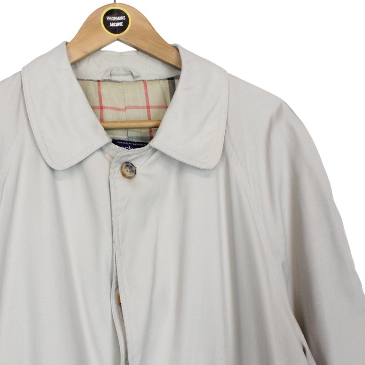 Vintage 90s Burberry Beige Single Breasted Nova Check Trench Coat