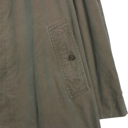 Vintage 90s Burberry Khaki Green Single Breasted Trench Coat