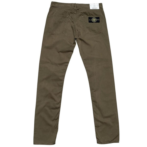 Stone Island AW 2016 Brown Slim Fit Cotton Trousers