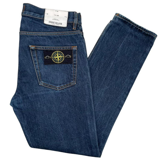 Stone Island AW 2018 Navy Blue Skinny Fit Denim Jeans