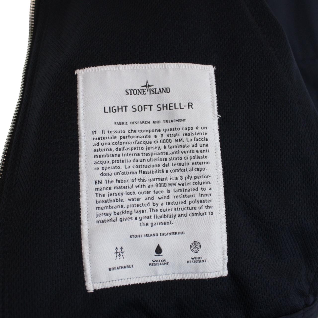 Stone Island SS 2019 Navy Blue Light Soft Shell-R Full Zip Jacket