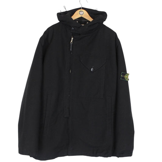 Vintage Stone Island AW 1999 Black Dutch Rope Lined Green Edge Badge Jacket