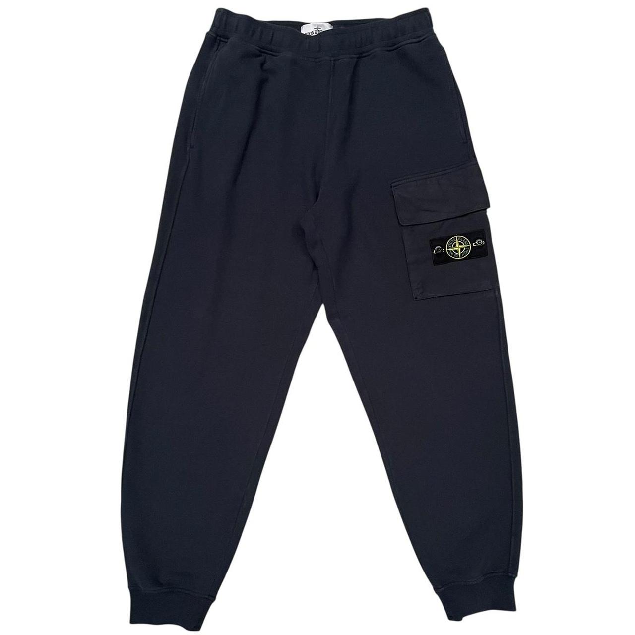 Stone Island Navy Blue Organic Cotton Tracksuit Bottoms / Joggers