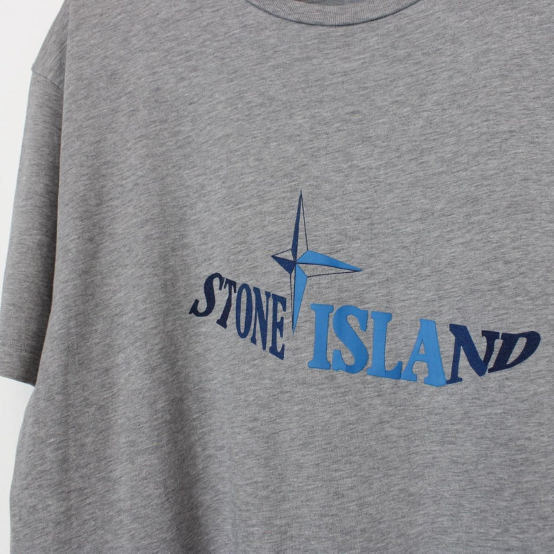 Stone Island SS 2018 Grey Short Sleeve Logo Print T-Shirt