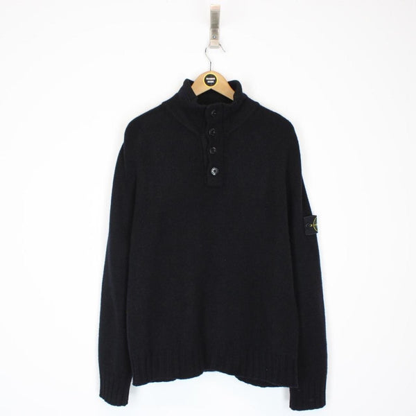 Vintage Stone Island AW 2006 Black Wool Knit Jumper