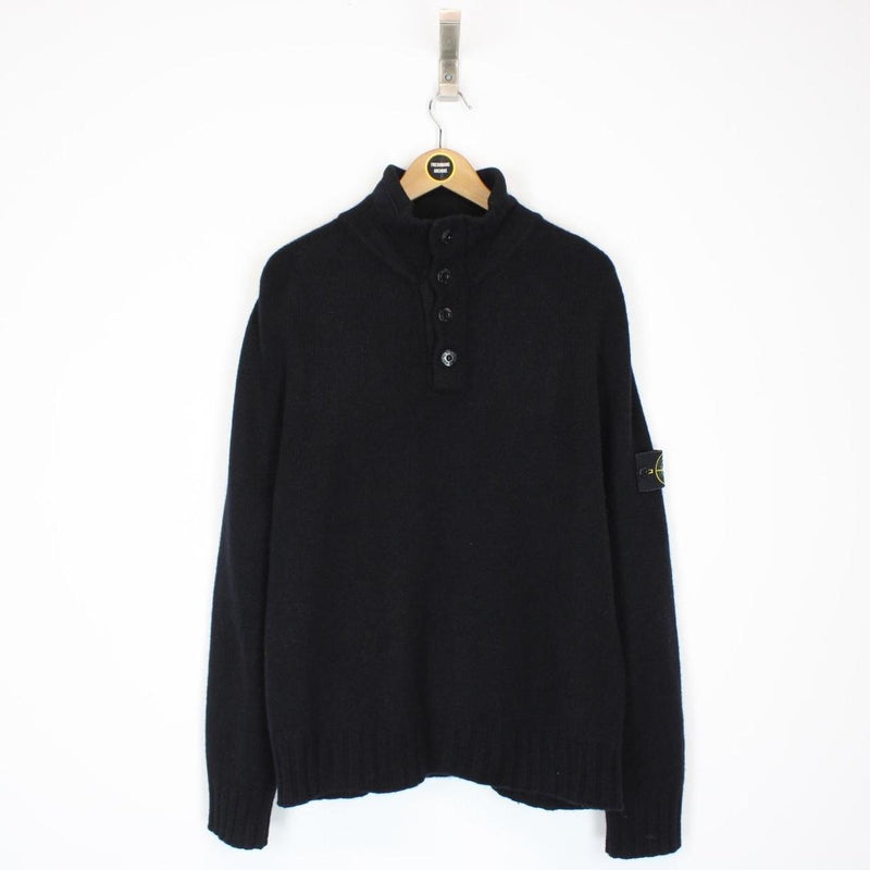 Vintage Stone Island AW 2006 Black Wool Knit Jumper