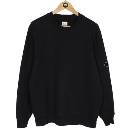 CP Company Black Cotton Lens Sweatshirt Jumper