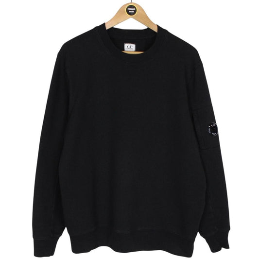 CP Company Black Cotton Lens Sweatshirt Jumper