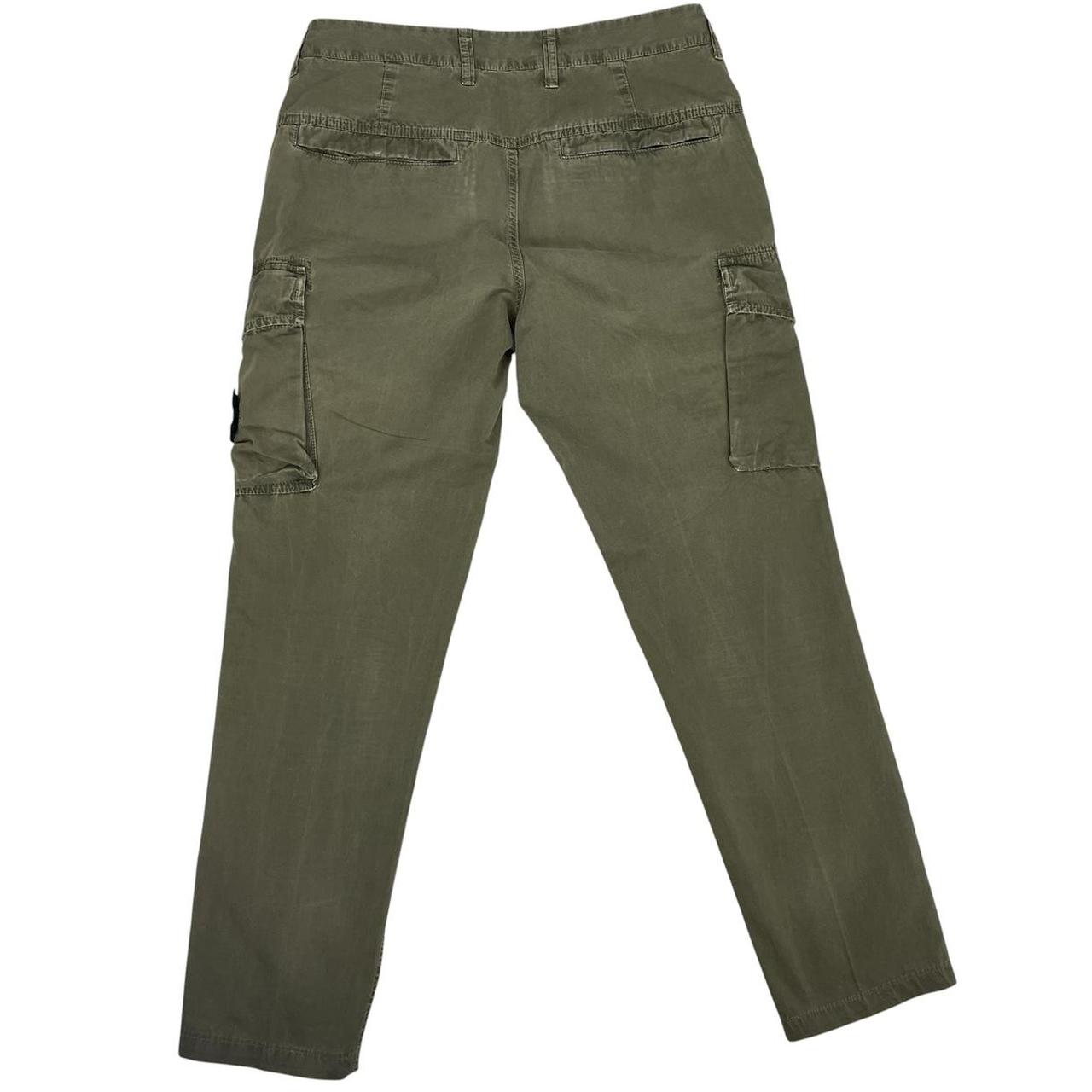 Stone Island SS 2021 Green Slim Fit Cargo Trousers
