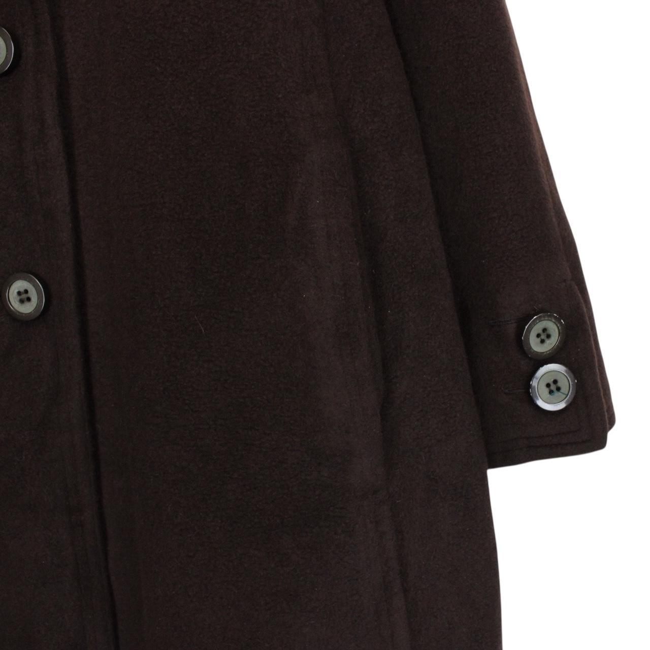 Vintage 90s Yves Saint Laurent Brown Cashgora Wool Coat