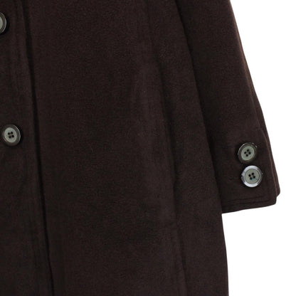 Vintage 90s Yves Saint Laurent Brown Cashgora Wool Coat