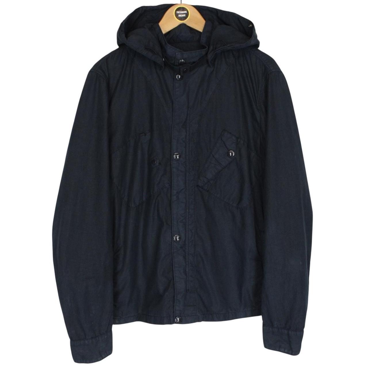 CP Company Navy Blue Garment Dyed Full Zip Goggle Jacket