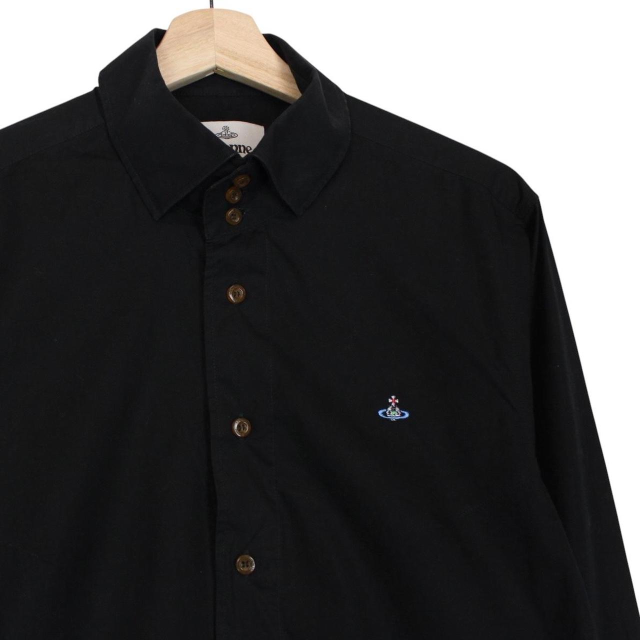Vivienne Westwood Black Long Sleeve Orb Cotton Shirt Shirt
