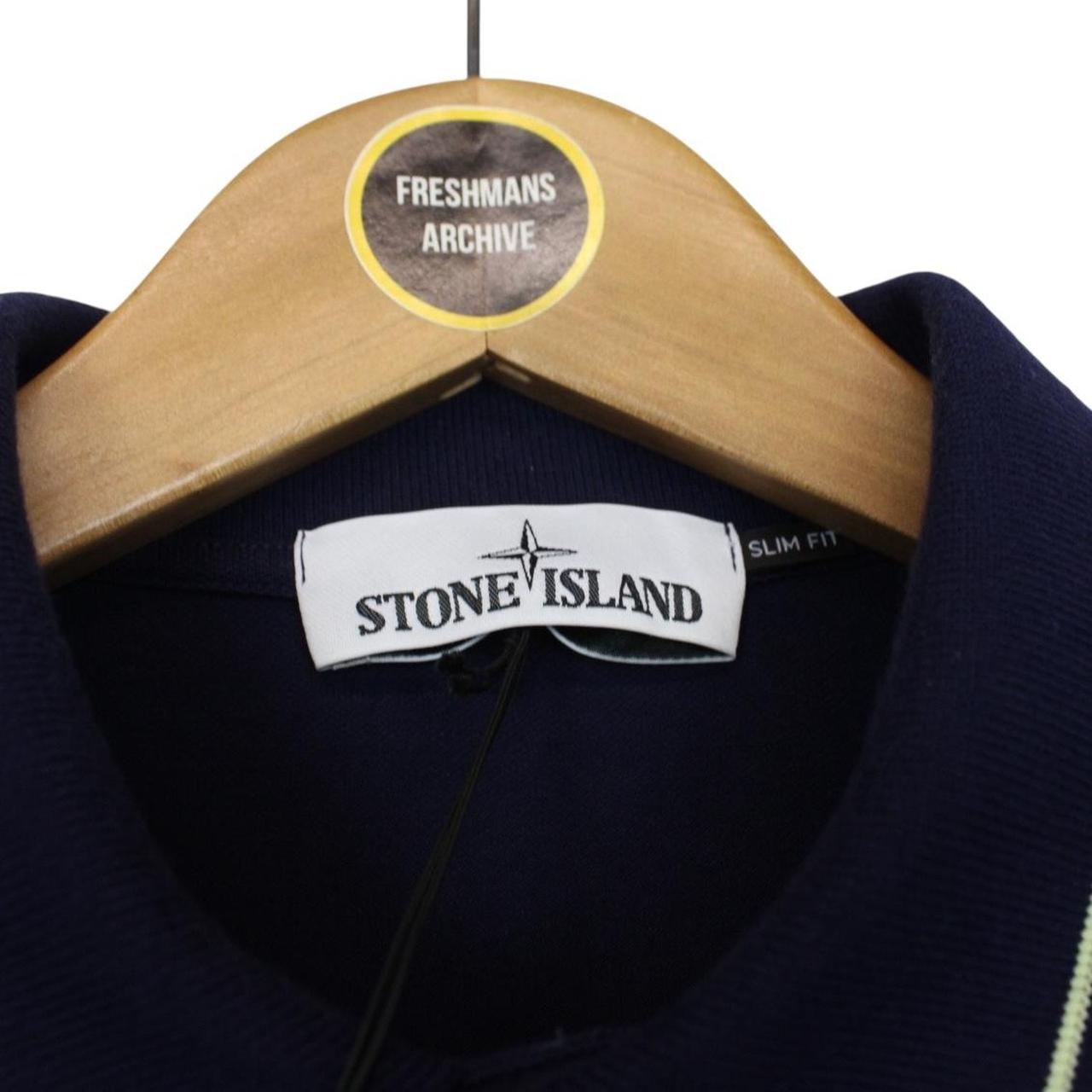 Stone Island Navy Blue Short Sleeve Compass Cotton Polo Shirt