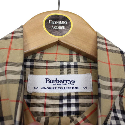 Vintage 90s Burberry Beige Nova Check Cotton Long Sleeve Shirt