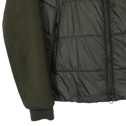 CP Company Khaki Green Full Zip Hybrid Down Soft Shell Lens Jacket