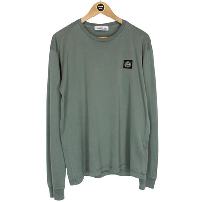 Stone Island AW 2021 Green Long Sleeve Compass T-Shirt