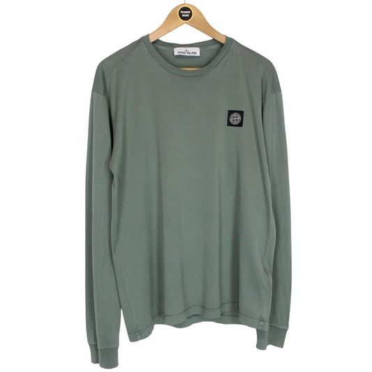 Stone Island AW 2021 Green Long Sleeve Compass T-Shirt