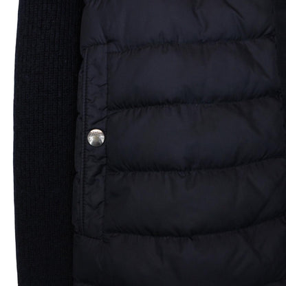 Moncler Navy Blue Full Zip Down Maglione Tricot Cardigan Jacket