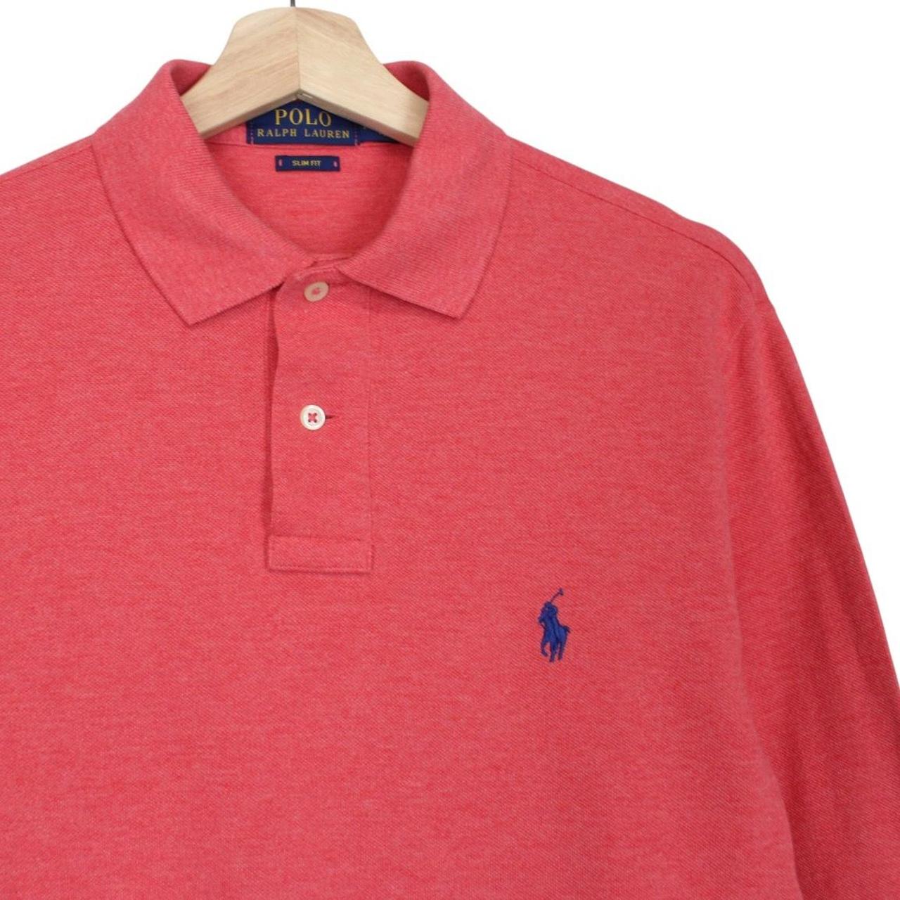 Polo Ralph Lauren Red Long Sleeve Cotton Polo Shirt