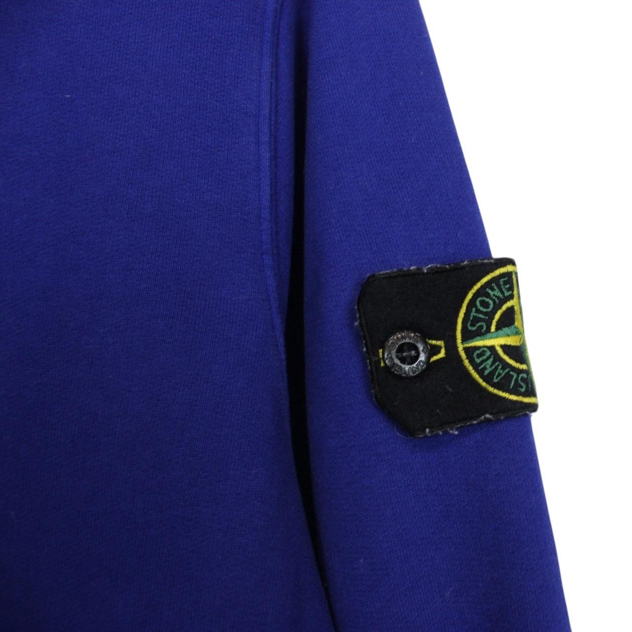 Stone Island AW 2023 Blue 1/4 Zip Cotton Sweatshirt Jumper