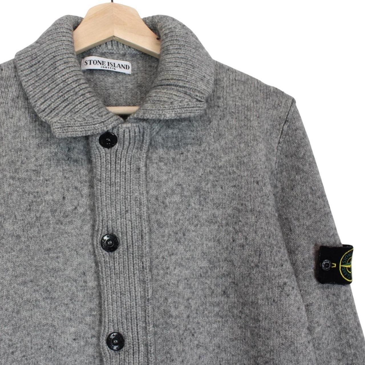 Stone Island AW 2011 Grey Wool Knit Cardigan Jumper