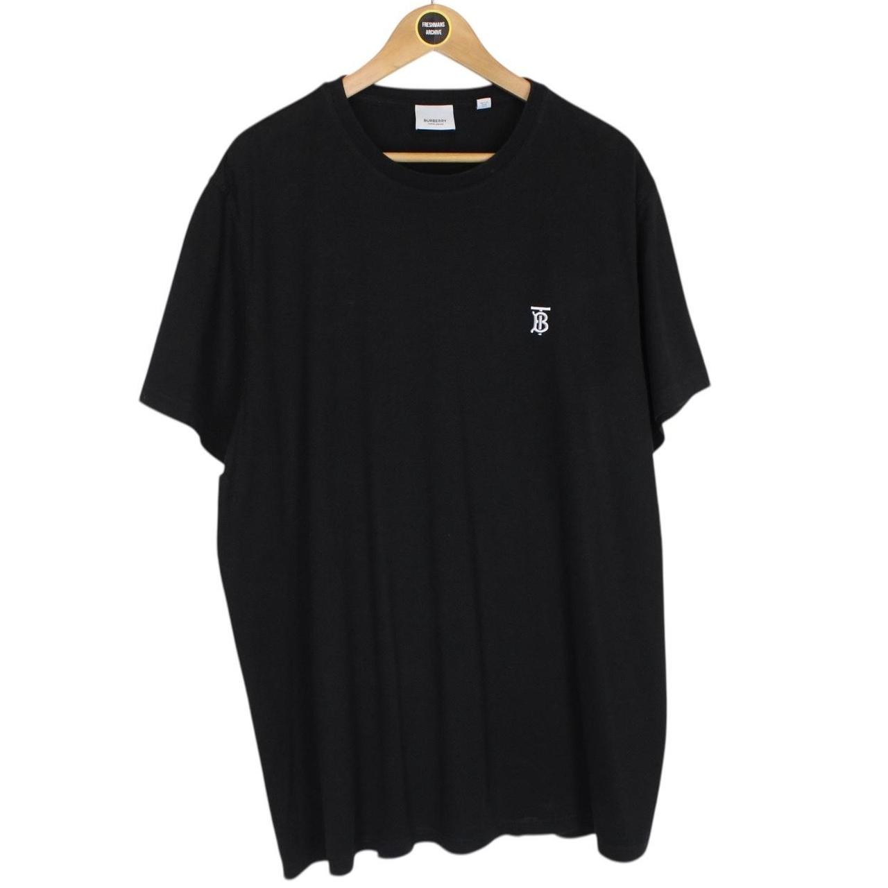 Burberry Monogram Motif Black and White Cotton Short Sleeve T-Shirt
