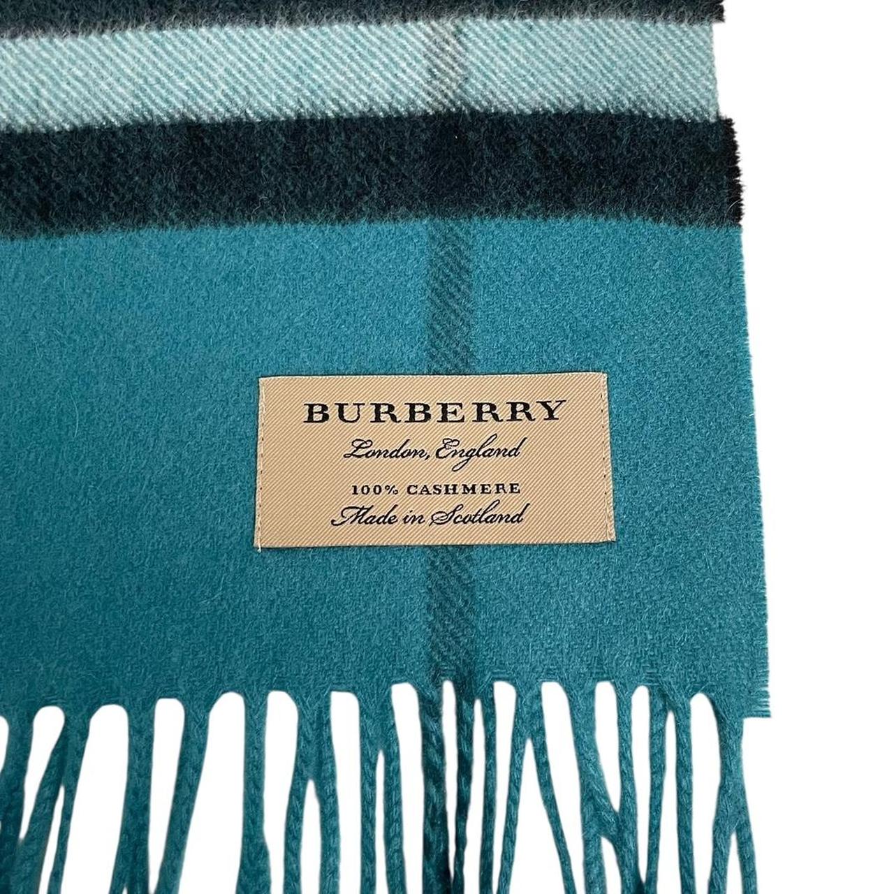 Burberry Green Nova Check Cashmere Scarf