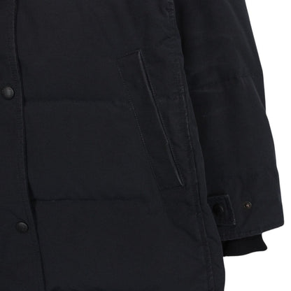 Canada Goose Navy Blue Shelburne Parka Down Coat with Fur Trim