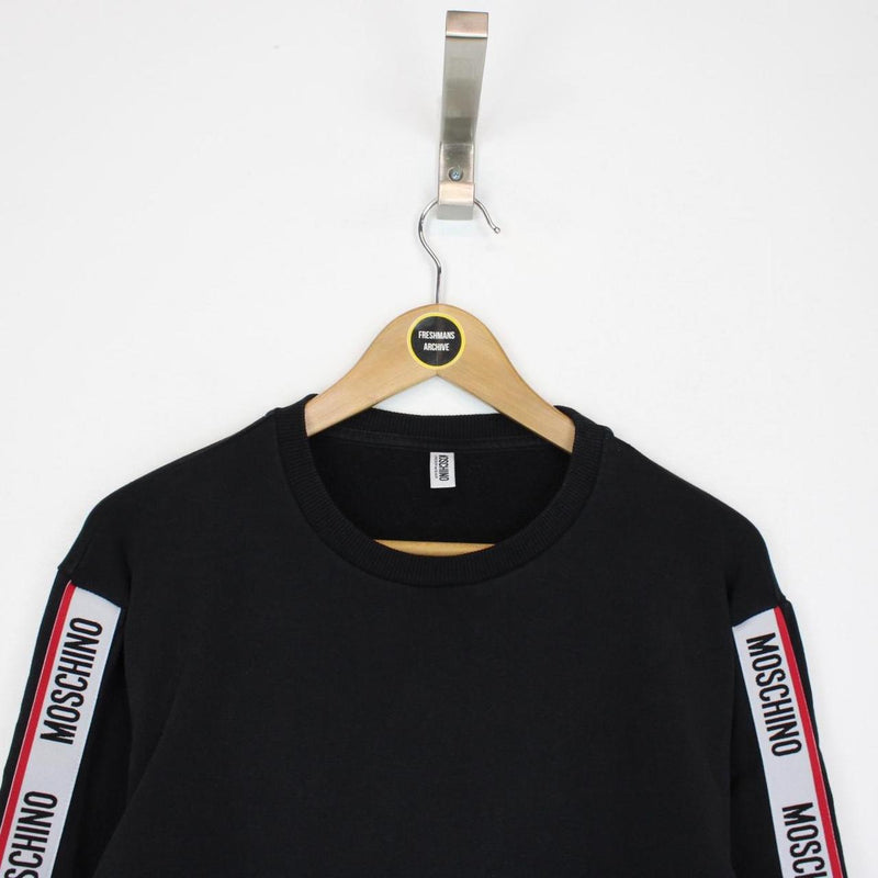 Moschino Underwear Black Tape Logo Arm Sweatshirt Jumper