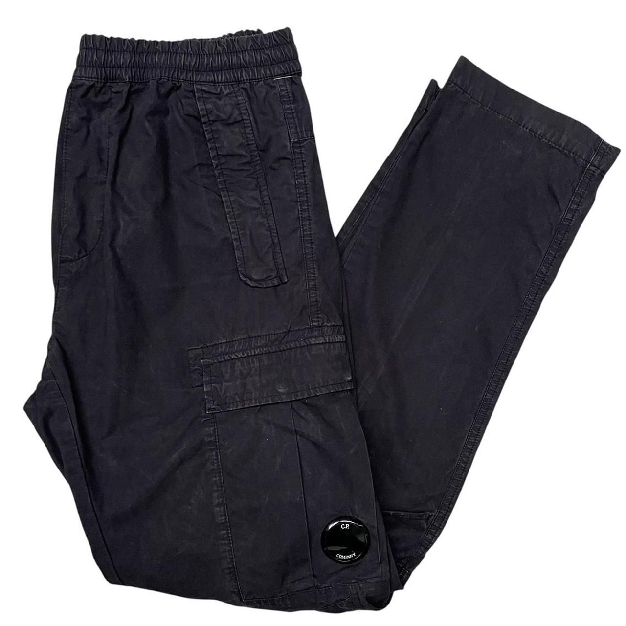 CP Company Navy Blue Regular Fit Cotton Cargo Trousers