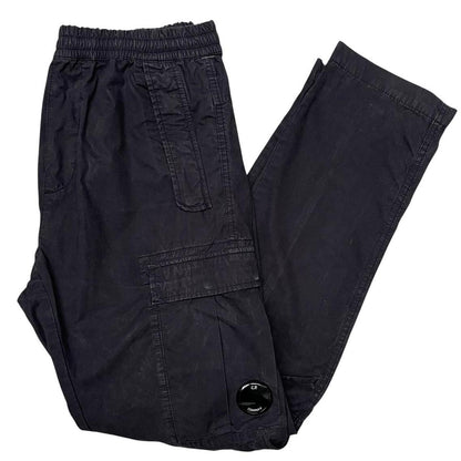 CP Company Navy Blue Regular Fit Cotton Cargo Trousers