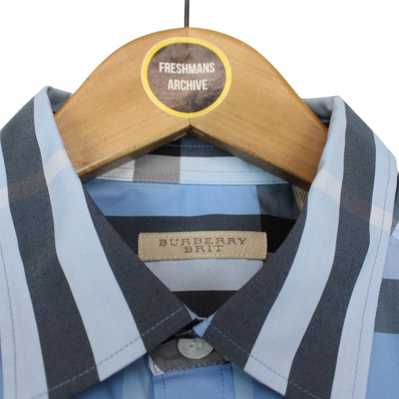 Burberry Brit Blue Nova Check Long Sleeve Cotton Shirt