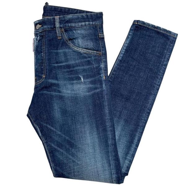 Dsquared2 Navy Blue Dark Basic Wash Cool Guy Slim Fit Jeans