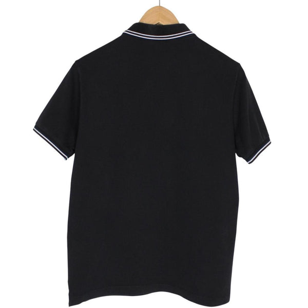 Stone Island AW 2020 Black Short Sleeve Compass Cotton Polo Shirt