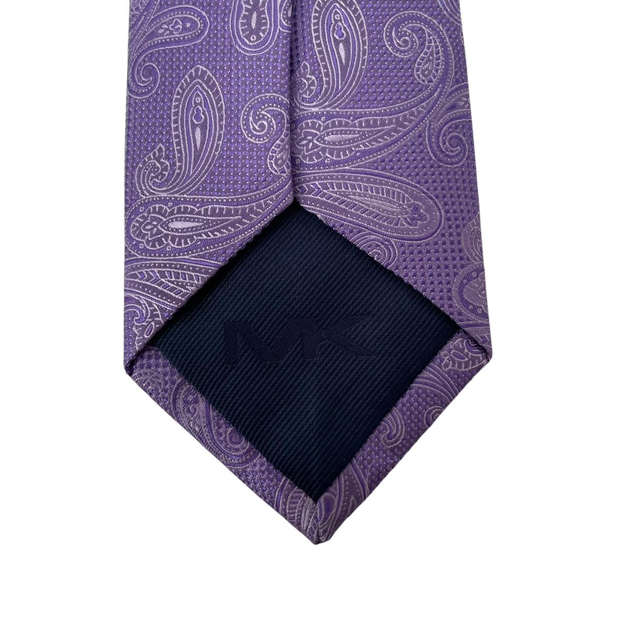 Michael Kors Purple Paisley Silk Tie