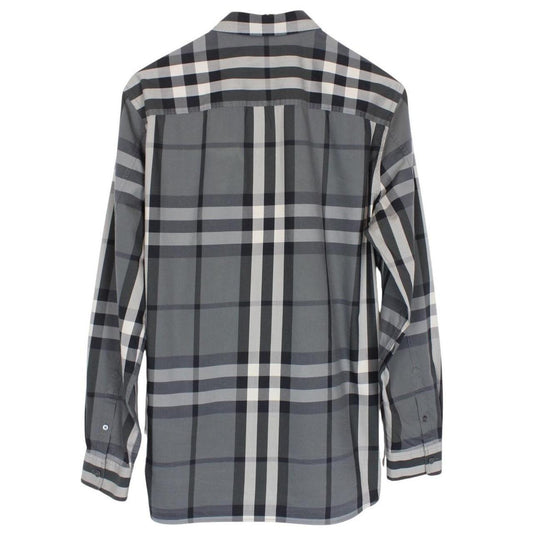 Burberry London Grey Nova Check Long Sleeve Cotton Shirt