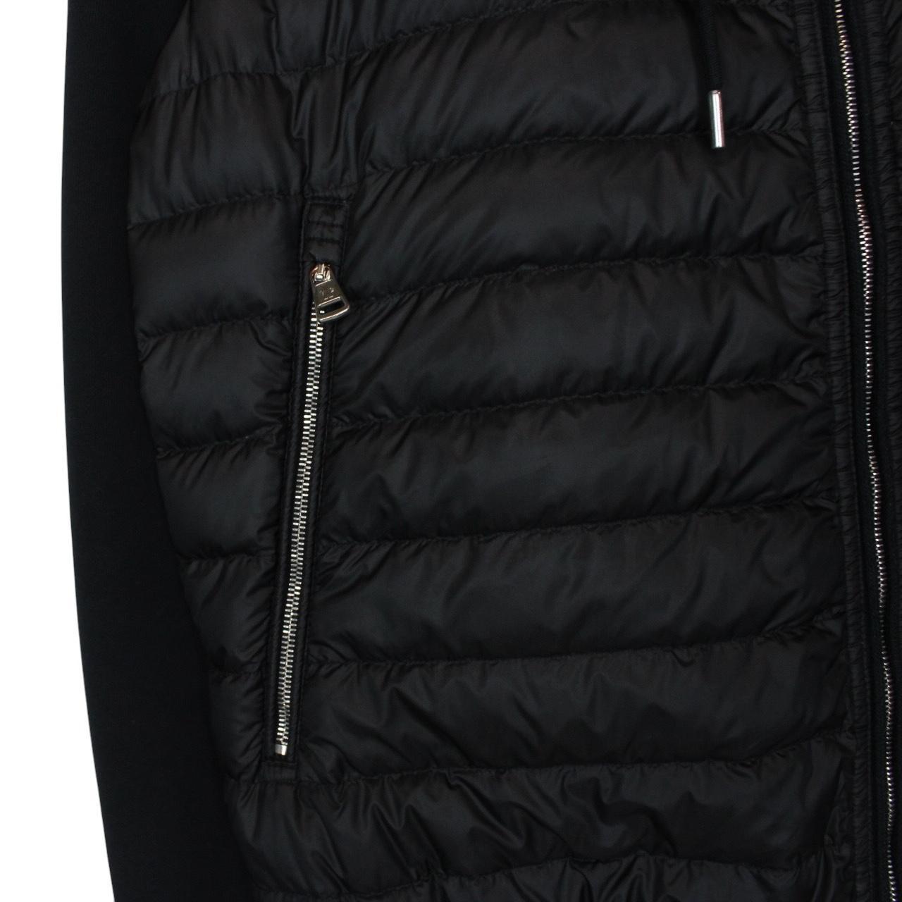 Moncler Black Full Zip Down Maglia Cardigan Jacket