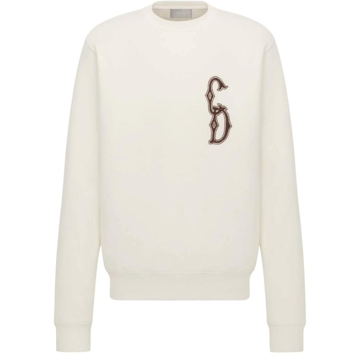 Dior cream jumper with interwoven CD embroidery, made from cotton, brand new with tags.