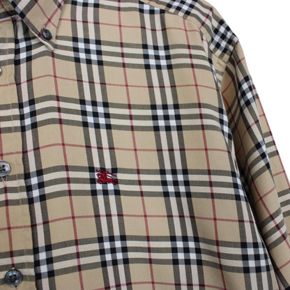 Vintage Burberry London Beige Nova Check Long Sleeve Shirt