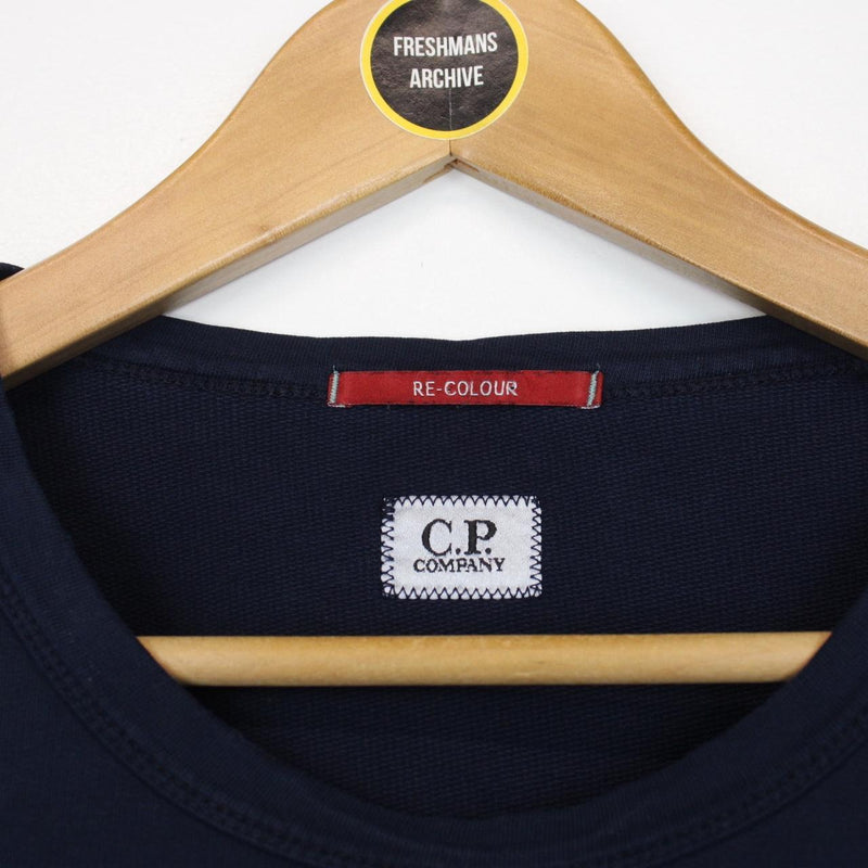 CP Company Navy Blue Lens Thin Sweatshirt Jumper