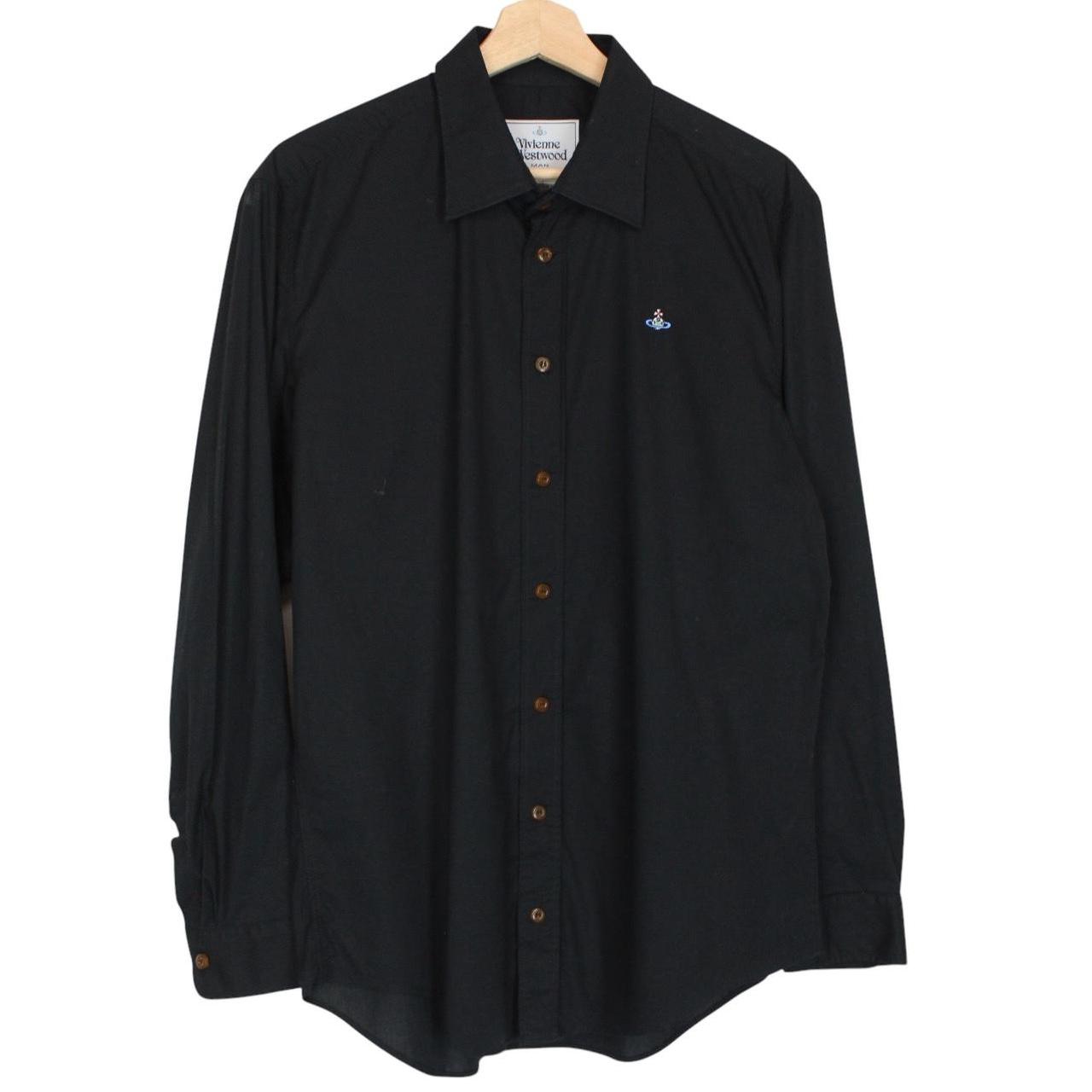 Vivienne Westwood Black Long Sleeve Orb Cotton Shirt