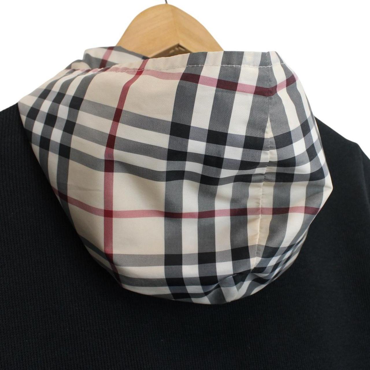 Vintage Burberry London Black Full Zip Nova Check Hoodie Jumper