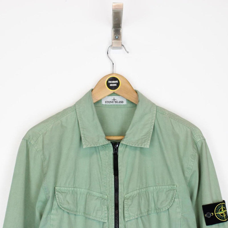 Stone Island AW 2022 Green Full Zip Overshirt Jacket