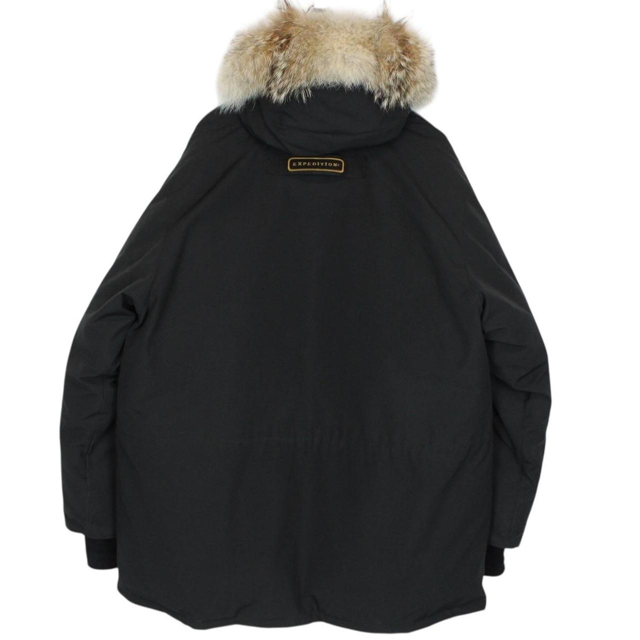 Canada Goose Black Expedition Parka Down Jacket with Fur Trim
