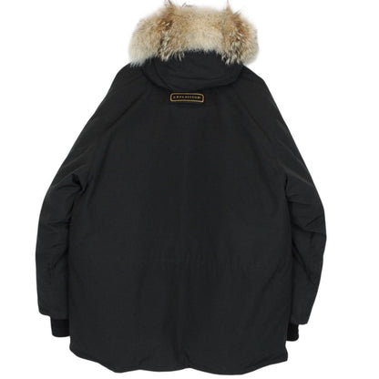 Canada Goose Black Expedition Parka Down Jacket with Fur Trim