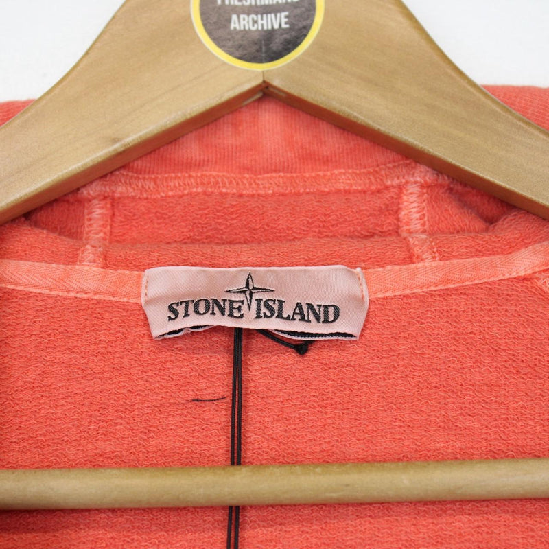 Stone Island SS 2022 Orange Full Zip Cotton Hoodie Jumper