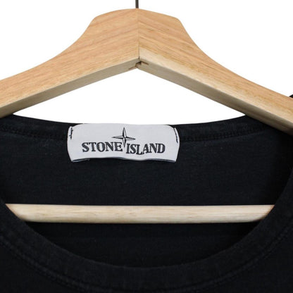 Stone Island SS 2018 Black Long Sleeve Compass T-Shirt