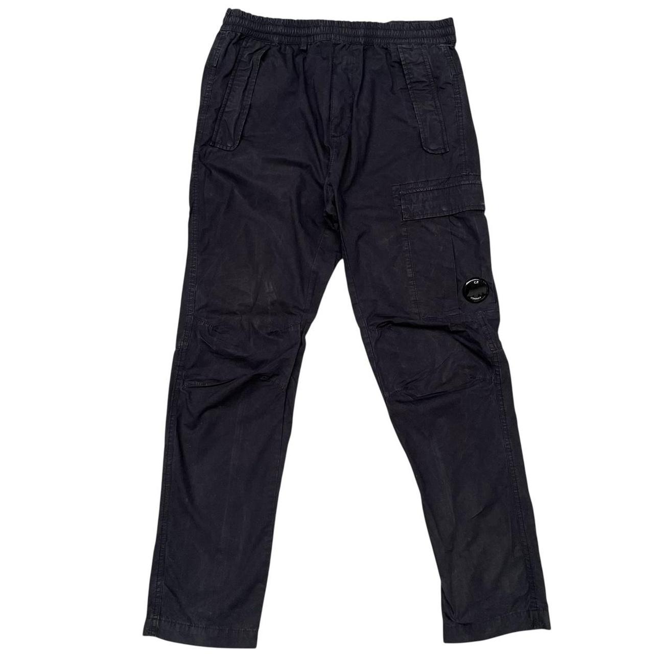 CP Company Navy Blue Regular Fit Cotton Cargo Trousers