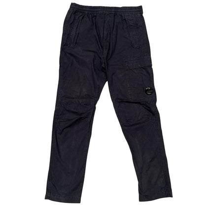 CP Company Navy Blue Regular Fit Cotton Cargo Trousers